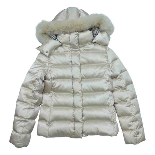 BURBERRY バーバリー FC006-825-40 ファー付き ダウン ジャケット ゴールド系 36【中古】
