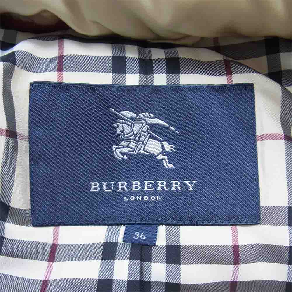 BURBERRY バーバリー FC006-825-40 ファー付き ダウン ジャケット ゴールド系 36【中古】