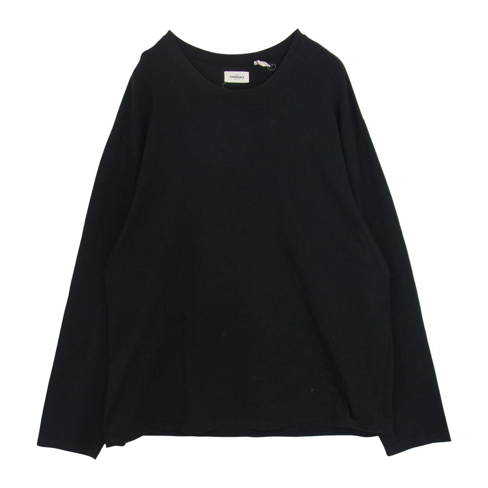 FEAR OF GOD フィアオブゴッド ESSENTIALS エッセンシャルズ バックロゴ 長袖 Tシャツ ブラック系 XL【中古】