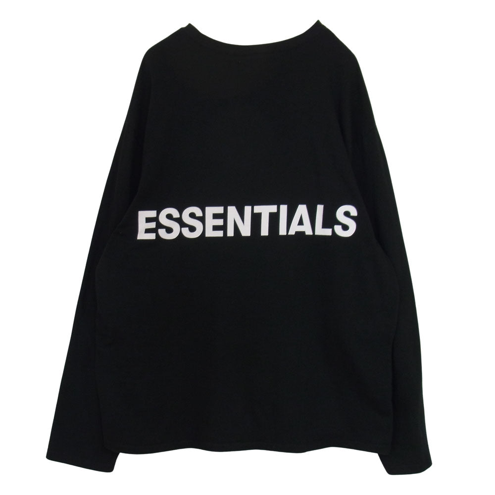 FEAR OF GOD フィアオブゴッド ESSENTIALS エッセンシャルズ バックロゴ 長袖 Tシャツ ブラック系 XL【中古】