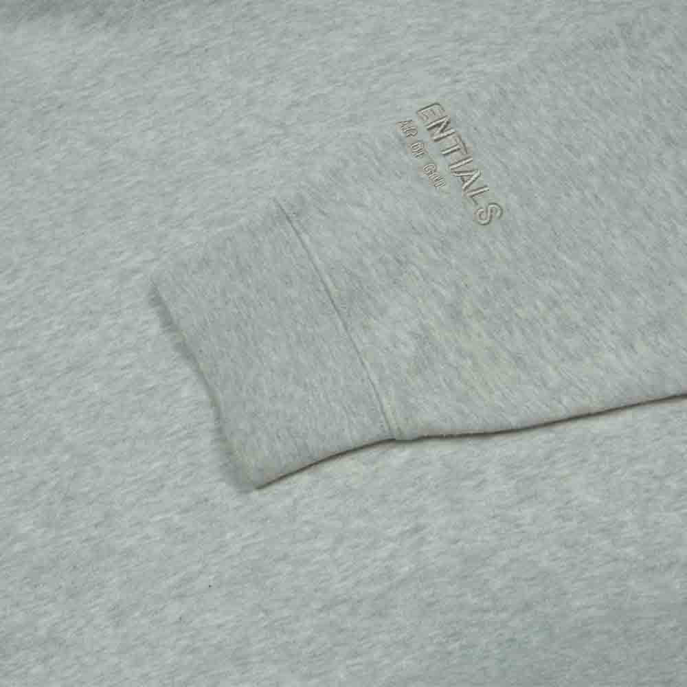 FEAR OF GOD フィアオブゴッド ESSENTILAS エッセンシャルズ ラバーロゴ プルオーバー パーカー グレー系 XL【美品】【中古】