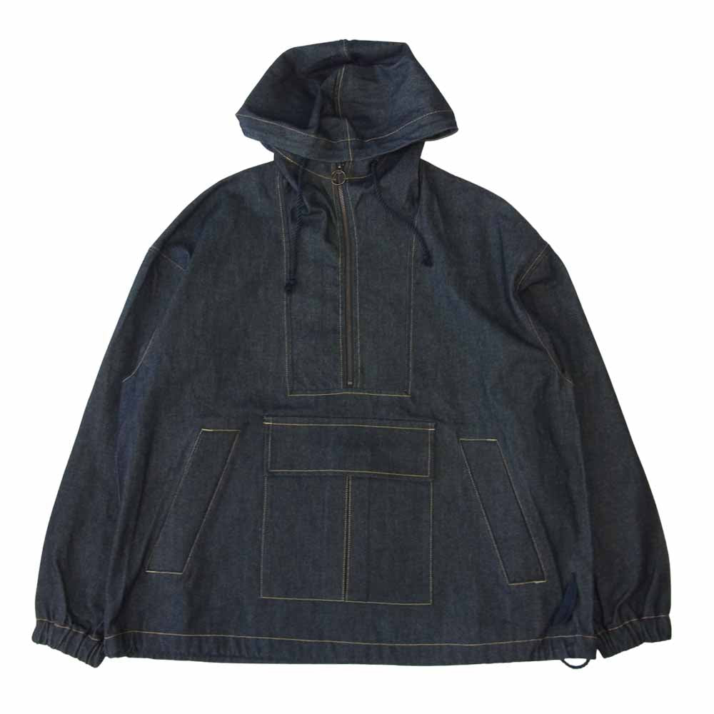 ファセッタズム RIOT RF21S-JK-U05 DENIM PARKA ハーフジップ デニム パーカー フーディ インディゴブルー系 L【新古品】【未使用】【中古】