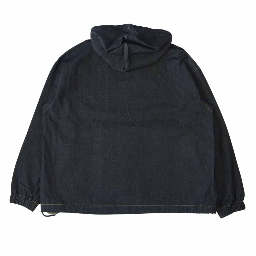ファセッタズム RIOT RF21S-JK-U05 DENIM PARKA ハーフジップ デニム パーカー フーディ インディゴブルー系 L【新古品】【未使用】【中古】
