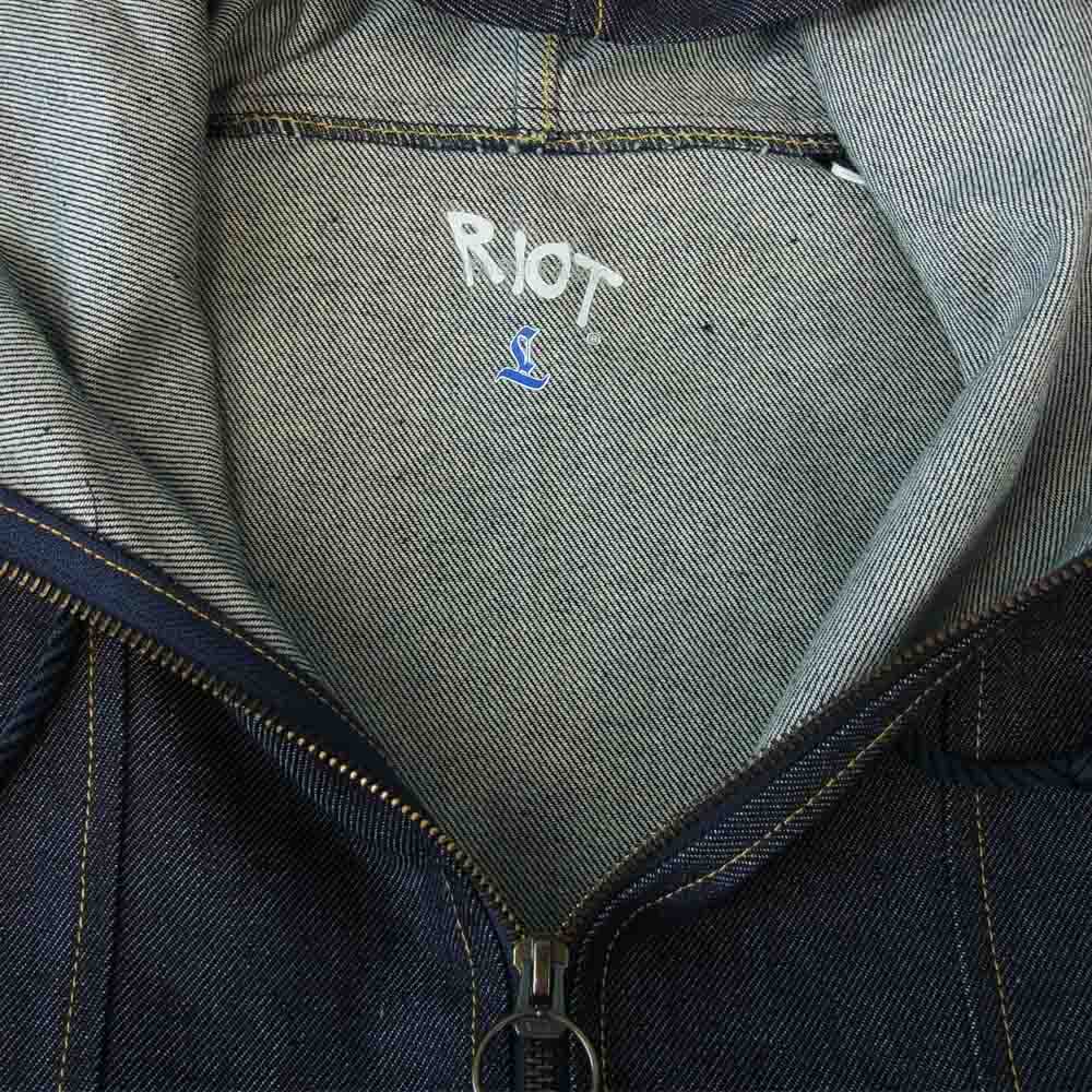 ファセッタズム RIOT RF21S-JK-U05 DENIM PARKA ハーフジップ デニム パーカー フーディ インディゴブルー系 L【新古品】【未使用】【中古】