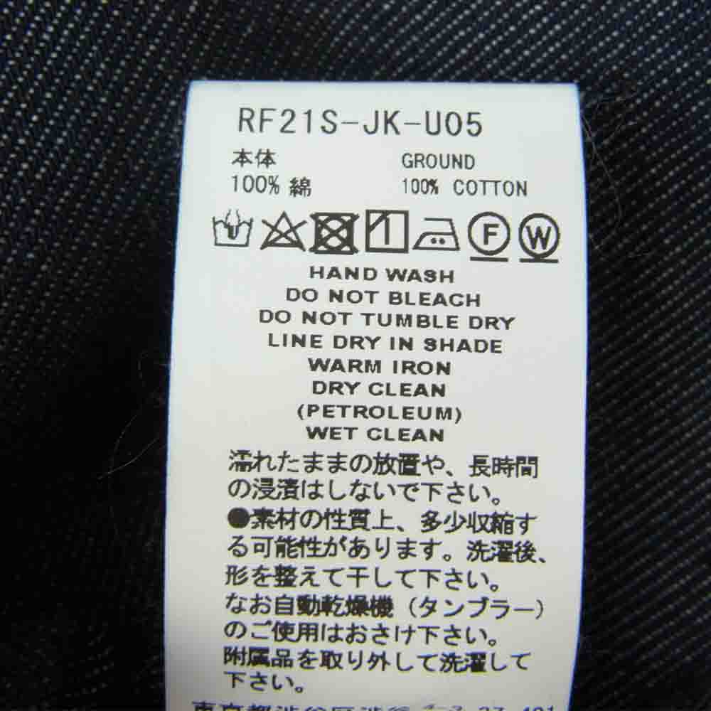 ファセッタズム RIOT RF21S-JK-U05 DENIM PARKA ハーフジップ デニム パーカー フーディ インディゴブルー系 L【新古品】【未使用】【中古】