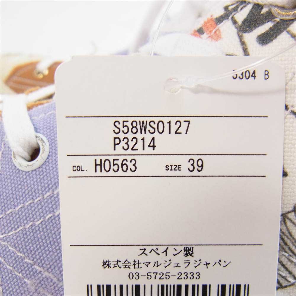 MAISON MARGIELA メゾンマルジェラ 20SS 58WS0127 国内正規品 22ライン キャンバス 切替 ペイント加工 グラフィティ ハイカット スニーカー 39【新古品】【未使用】【中古】