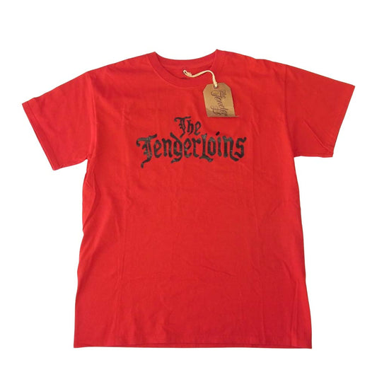 TENDERLOIN テンダーロイン 16SS T-TEE THE TENDERLOINS S/S 本店限定 クルーネック ロゴ プリント 半袖 Tシャツ レッド系 M【中古】
