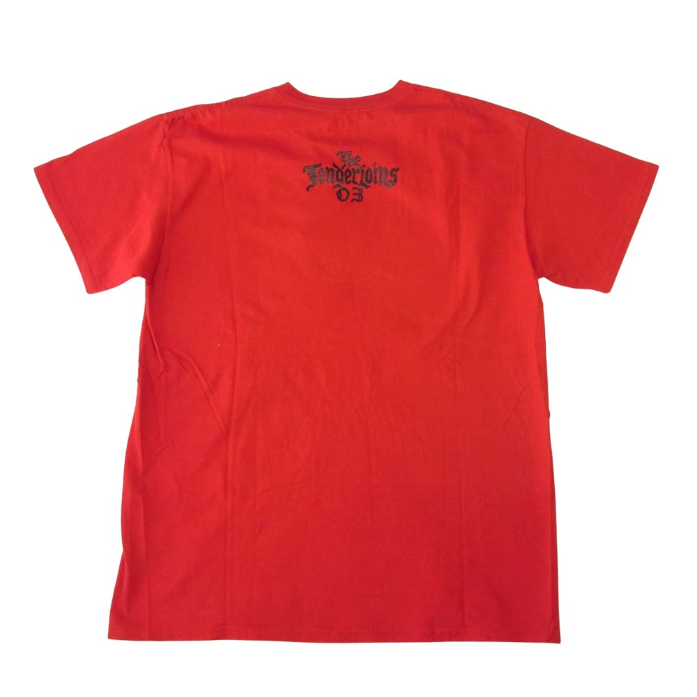 TENDERLOIN テンダーロイン 16SS T-TEE THE TENDERLOINS S/S 本店限定 クルーネック ロゴ プリント 半袖 Tシャツ レッド系 M【中古】