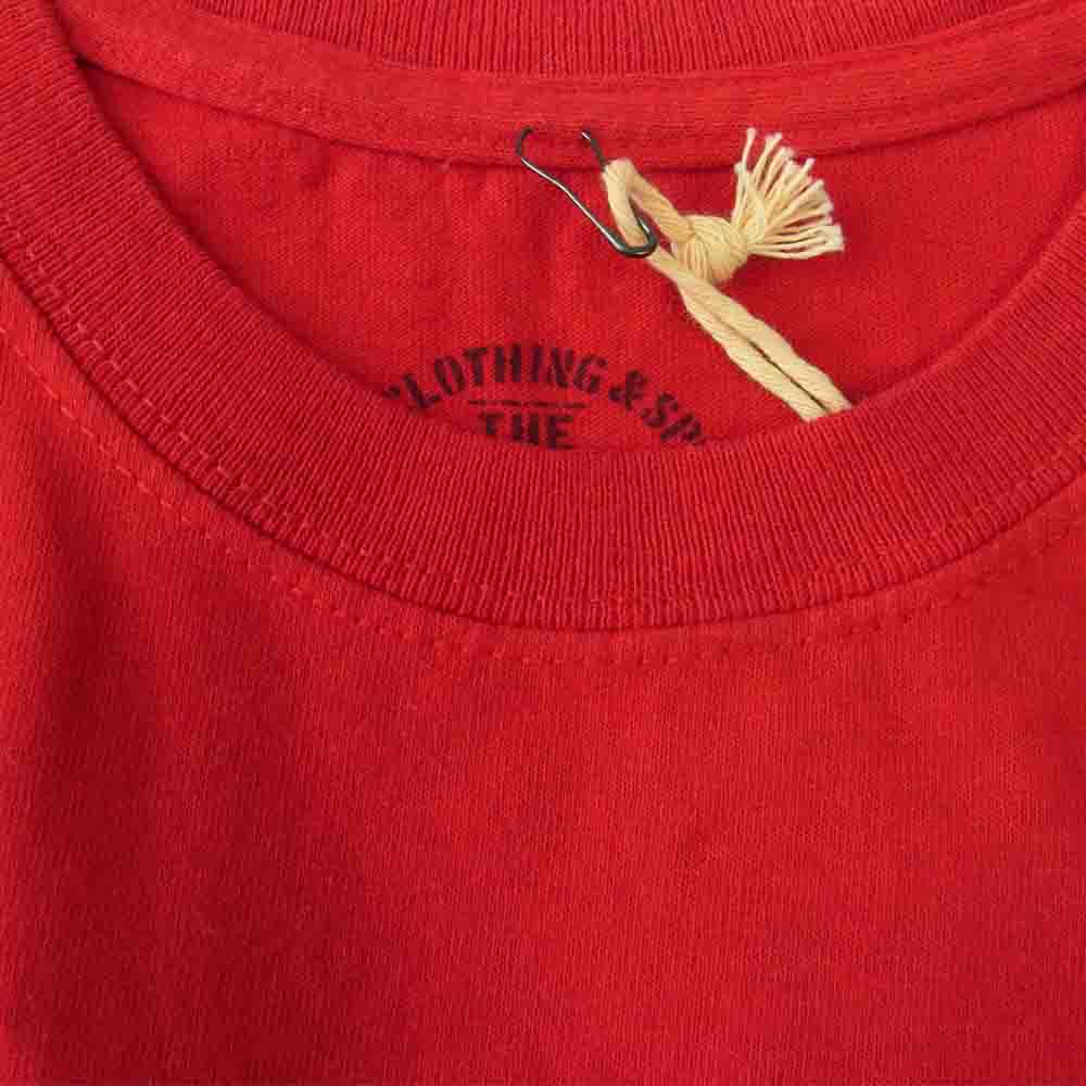 TENDERLOIN テンダーロイン 16SS T-TEE THE TENDERLOINS S/S 本店限定 クルーネック ロゴ プリント 半袖 Tシャツ レッド系 M【中古】