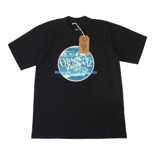 TENDERLOIN テンダーロイン 18SS T-TEE TQD サークル フォトグラフィック クルーネック ロゴ プリント 半袖 Tシャツ ブラック系 L【中古】