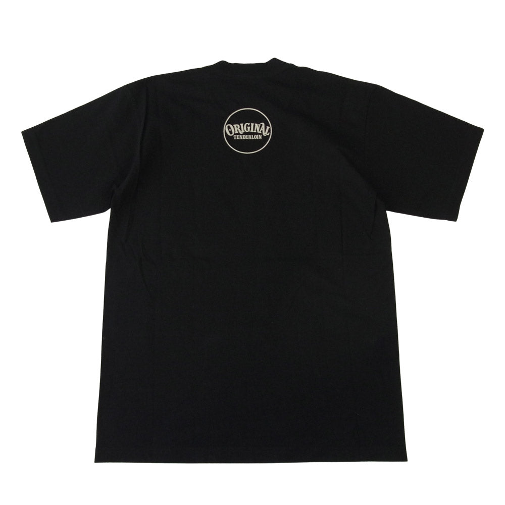TENDERLOIN テンダーロイン 18SS T-TEE TQD サークル フォトグラフィック クルーネック ロゴ プリント 半袖 Tシャツ ブラック系 L【中古】
