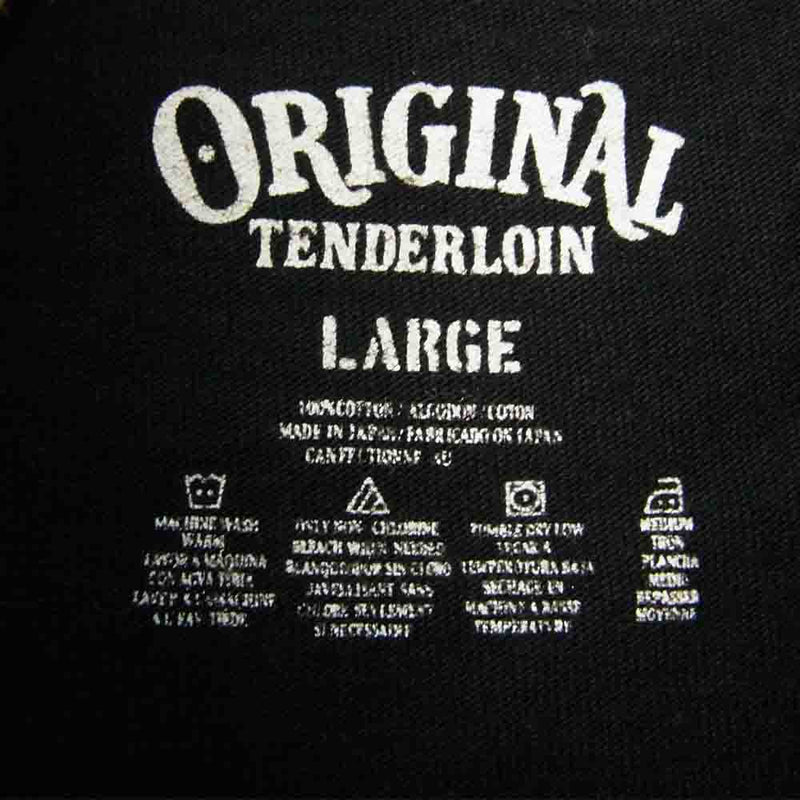 TENDERLOIN テンダーロイン 18SS T-TEE TQD サークル フォトグラフィック クルーネック ロゴ プリント 半袖 Tシャツ ブラック系 L【中古】