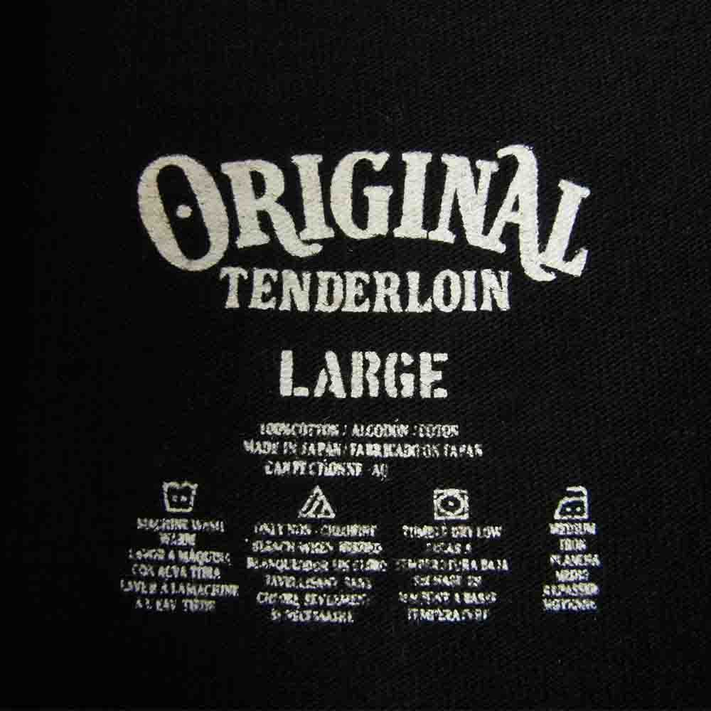 TENDERLOIN テンダーロイン T-TEE GG S/S サークル マリア クルーネック ロゴ プリント 半袖 Tシャツ ブラック系 L【中古】