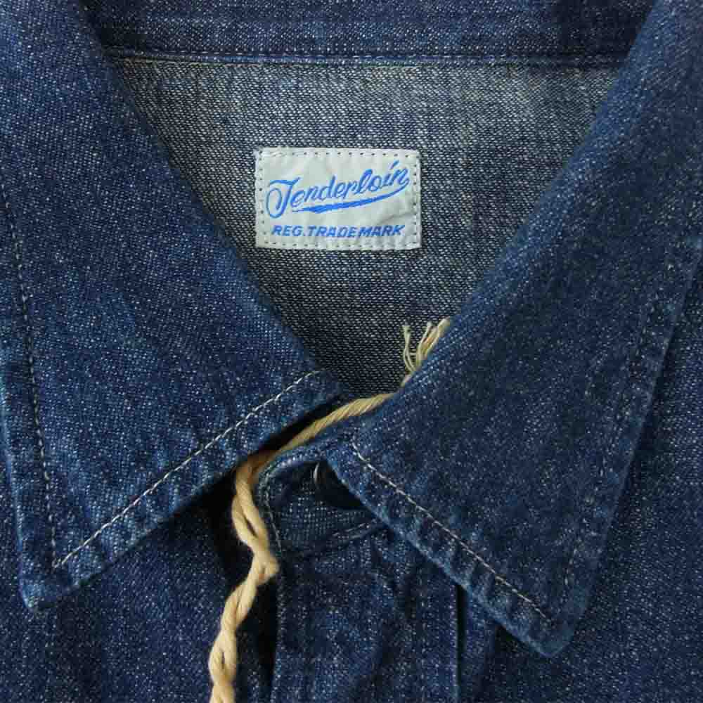 TENDERLOIN テンダーロイン T-DENIM WORK SHT デニム ワーク 長袖 シャツ インディゴブルー系 S【中古】