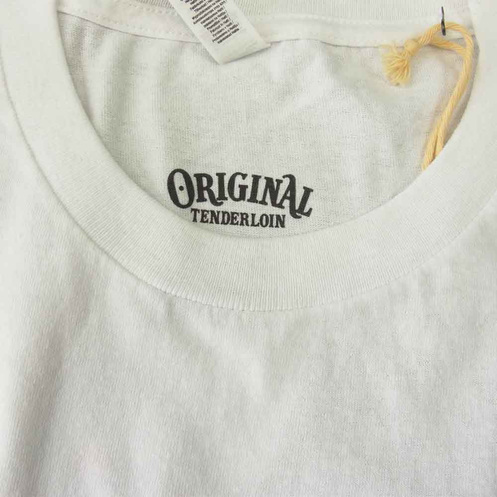 TENDERLOIN テンダーロイン 20SS T-TEE J.C! レディーフェイス クルーネック ロゴ プリント 半袖 Tシャツ ホワイト系 L【中古】