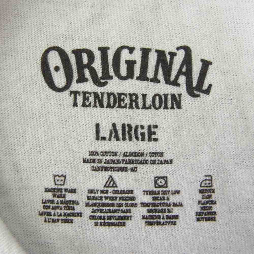 TENDERLOIN テンダーロイン 20SS T-TEE J.C! レディーフェイス クルーネック ロゴ プリント 半袖 Tシャツ ホワイト系 L【中古】