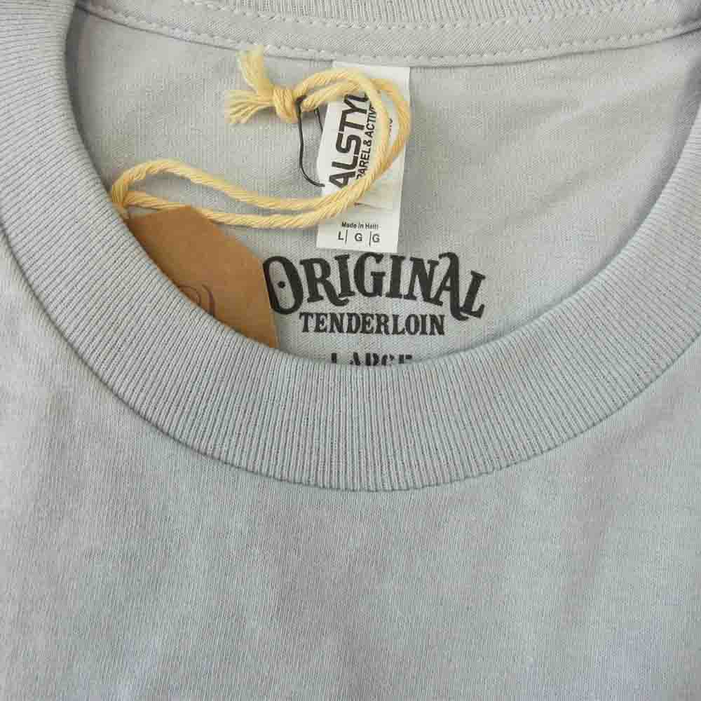 TENDERLOIN テンダーロイン 20SS T-TEE B.S.D.I.Y.T S/S ボルネオスカル クルーネック ロゴ プリント ヘビー 半袖 Tシャツ グレー系 L【中古】