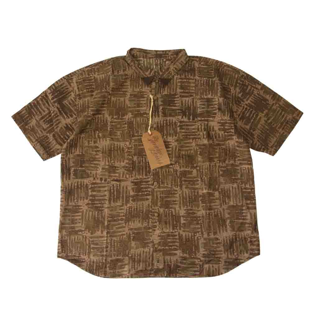 TENDERLOIN テンダーロイン cotton sht print as s/s プリント 半袖 シャツ  ブラウン系 M【新古品】【未使用】【中古】