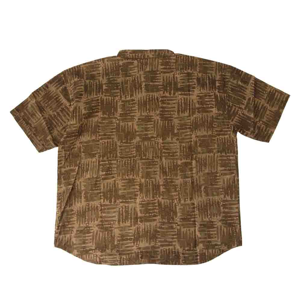 TENDERLOIN テンダーロイン cotton sht print as s/s プリント 半袖 シャツ  ブラウン系 M【新古品】【未使用】【中古】