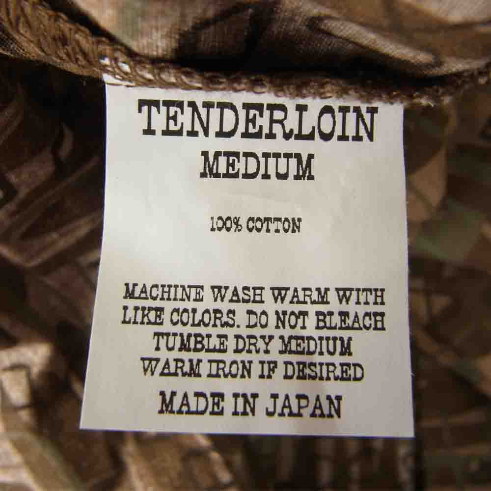 TENDERLOIN テンダーロイン cotton sht print as s/s プリント 半袖 シャツ  ブラウン系 M【新古品】【未使用】【中古】