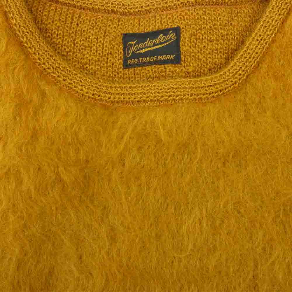 TENDERLOIN テンダーロイン t-mohair モヘア クルー ニット イエロー系 L【美品】【中古】