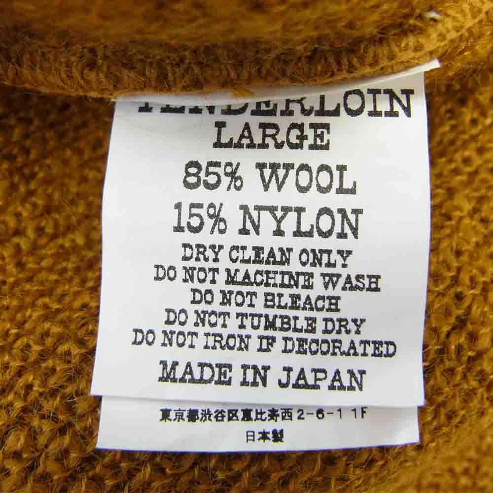TENDERLOIN テンダーロイン t-mohair モヘア クルー ニット イエロー系 L【美品】【中古】