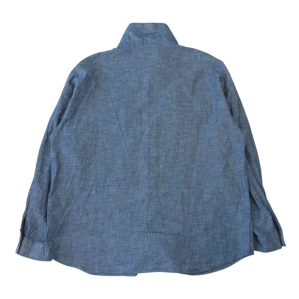 TENDERLOIN テンダーロイン HIGH NECK CHAMBRAY SHT ハイネック シャンブレー シャツ インディゴブルー系 M【中古】