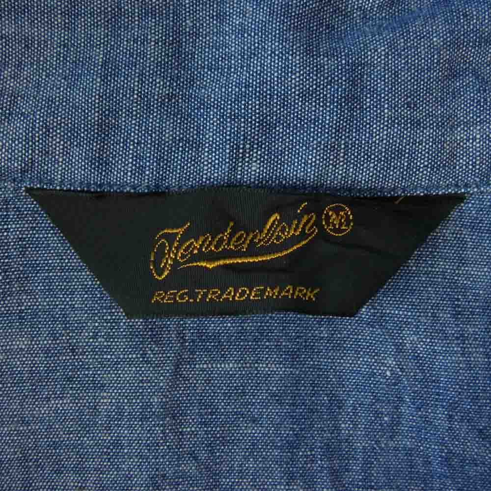 TENDERLOIN テンダーロイン HIGH NECK CHAMBRAY SHT ハイネック シャンブレー シャツ インディゴブルー系 M【中古】