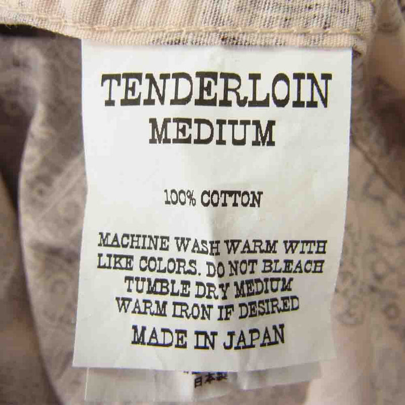 TENDERLOIN テンダーロイン t-stand sht l/s print シャツ ブラウン系 M【新古品】【未使用】【中古】