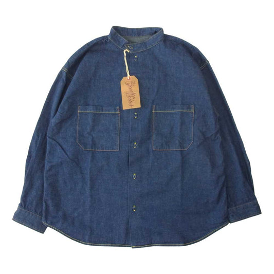 TENDERLOIN テンダーロイン t-stand sht denim one wash スタンドカラー デニム シャツ インディゴブルー系 M【新古品】【未使用】【中古】