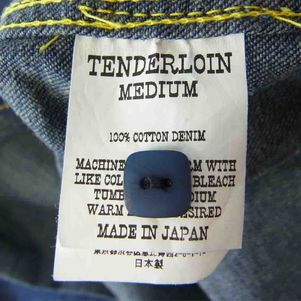 TENDERLOIN テンダーロイン t-stand sht denim one wash スタンドカラー デニム シャツ インディゴブルー系 M【新古品】【未使用】【中古】