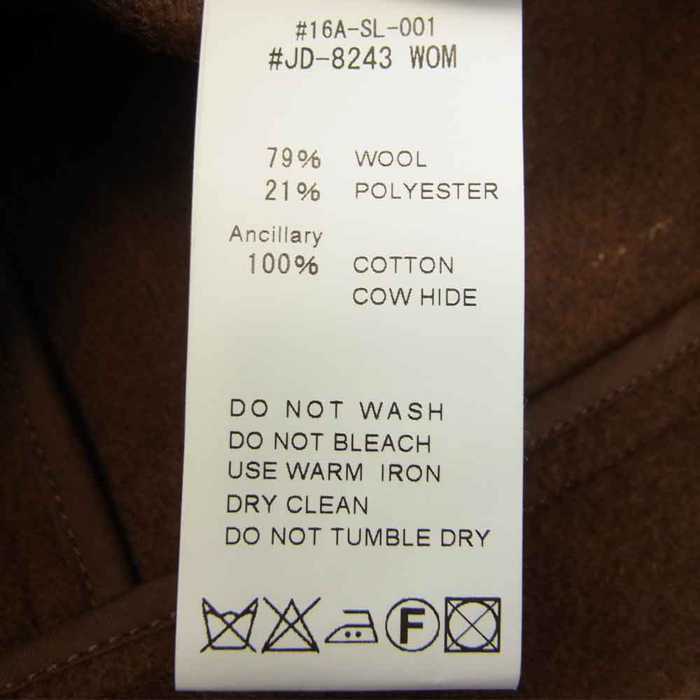 Danton ダントン 16A-SL-001 WOOL MOSSER CORT ウール モッサ コート ブラウン レディース ブラウン系 34【中古】