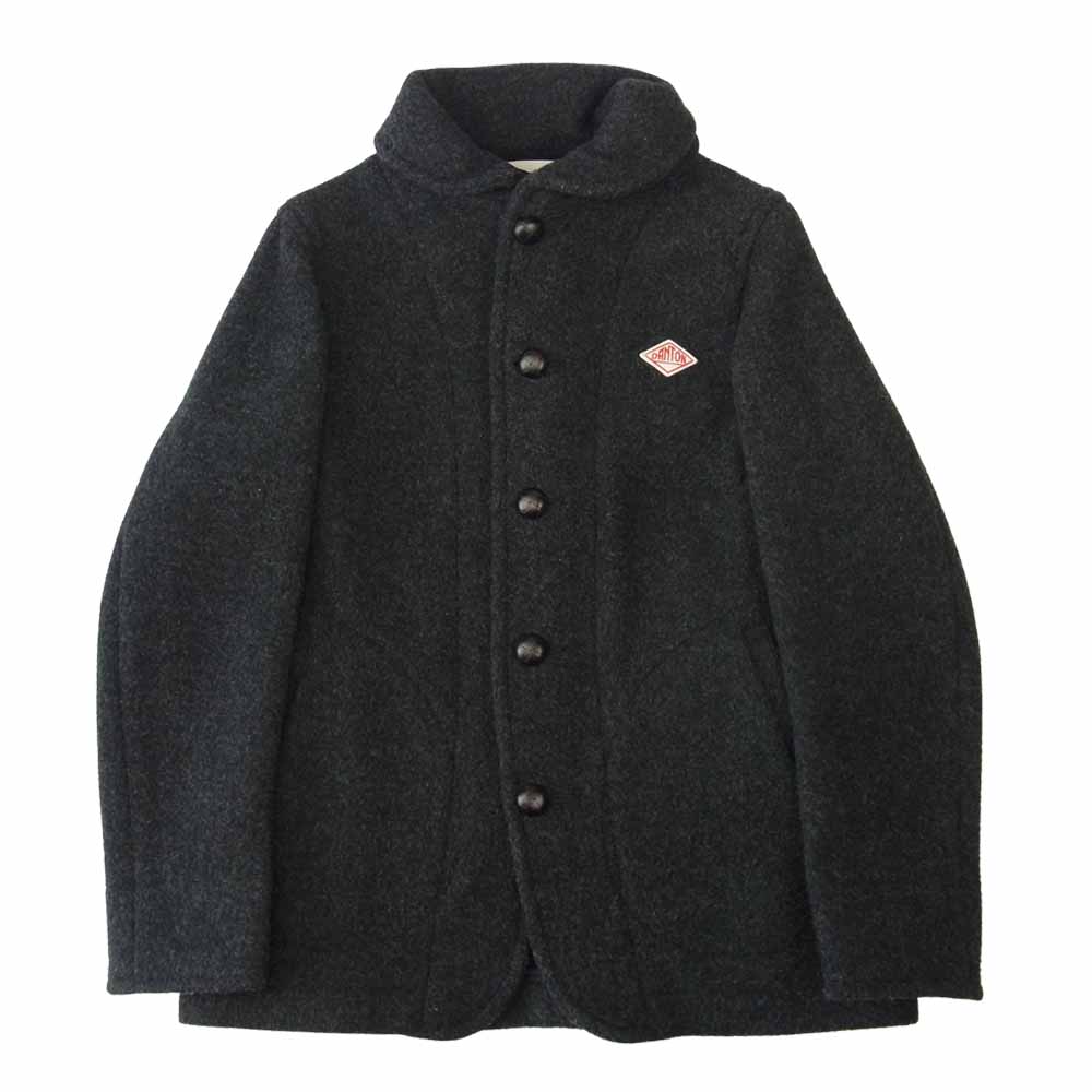 Danton ダントン 16A-SL-001 WOOL MOSSER CORT ウール モッサ コート ブラック レディース ダークグレー系 34【中古】