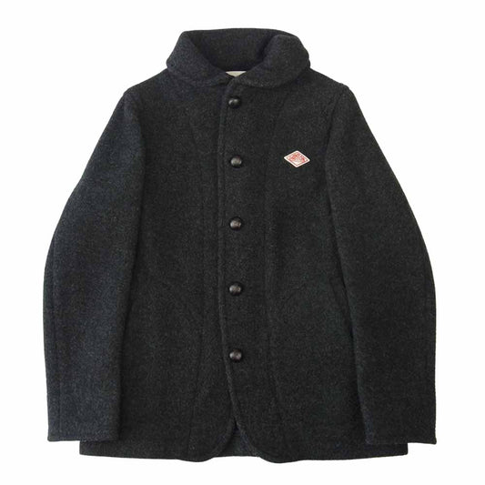 Danton ダントン 16A-SL-001 WOOL MOSSER CORT ウール モッサ コート ブラック レディース ダークグレー系 34【中古】