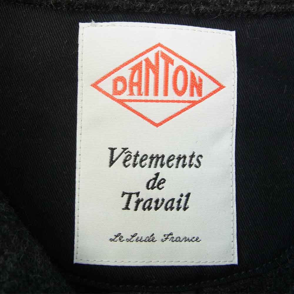 Danton ダントン 16A-SL-001 WOOL MOSSER CORT ウール モッサ コート ブラック レディース ダークグレー系 34【中古】