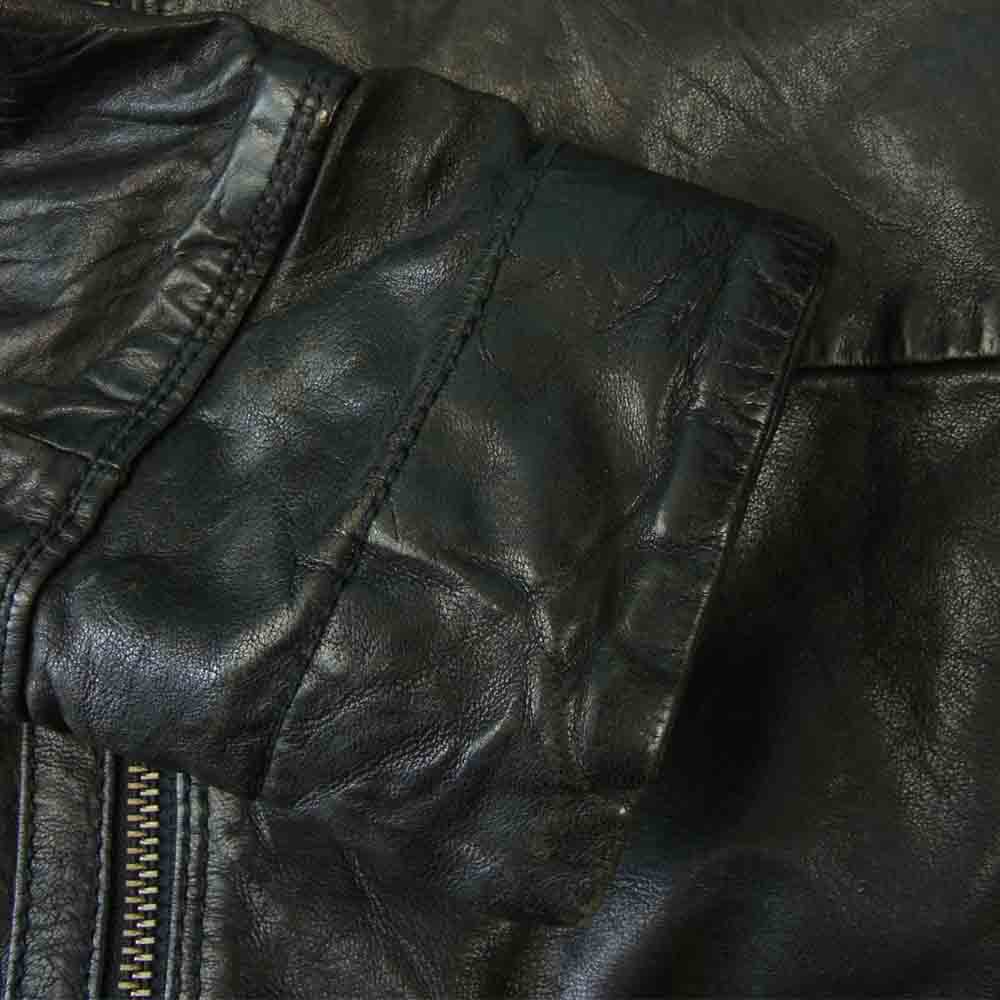 DIESEL ディーゼル RN93243 ラム レザー ダブル ライダース ブラック系 XL【中古】