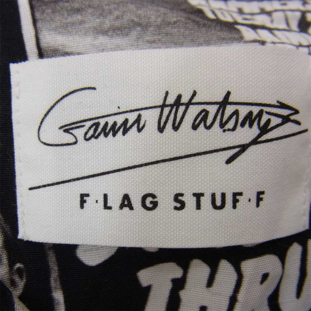 フラグスタッフ GAVIN WATSON コラボ 総柄 シャツ ブラック系 XL【中古】