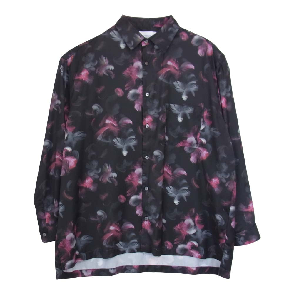 STUDIOUS ステュディオス 19SS 109200006 ルナフェザー ビッグシルエット 長袖 シャツ ブラック系 2【美品】【中古】