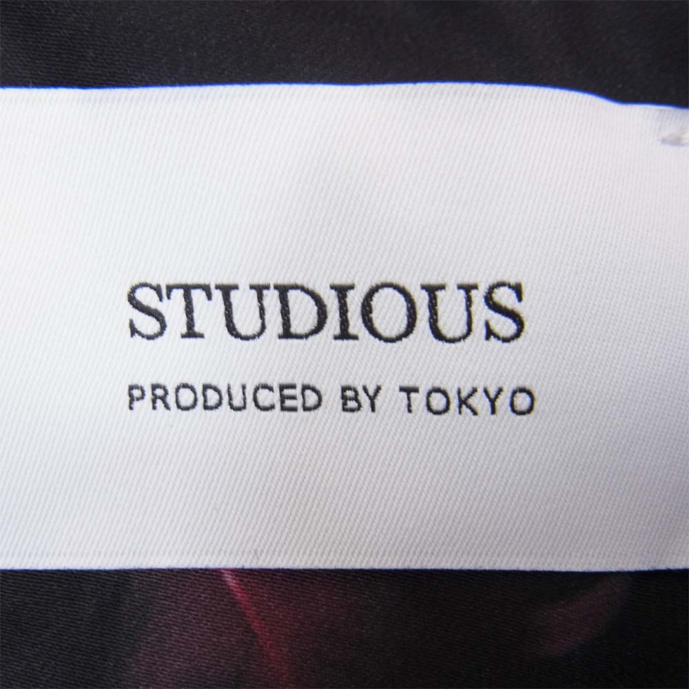 STUDIOUS ステュディオス 19SS 109200006 ルナフェザー ビッグシルエット 長袖 シャツ ブラック系 2【美品】【中古】