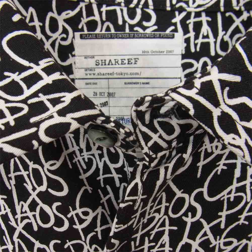 SHAREEF シャリーフ 19313028 HAOS PAIX 総柄 長袖 シャツ ブラック系 2【中古】