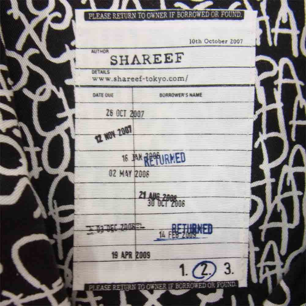 SHAREEF シャリーフ 19313028 HAOS PAIX 総柄 長袖 シャツ ブラック系 2【中古】