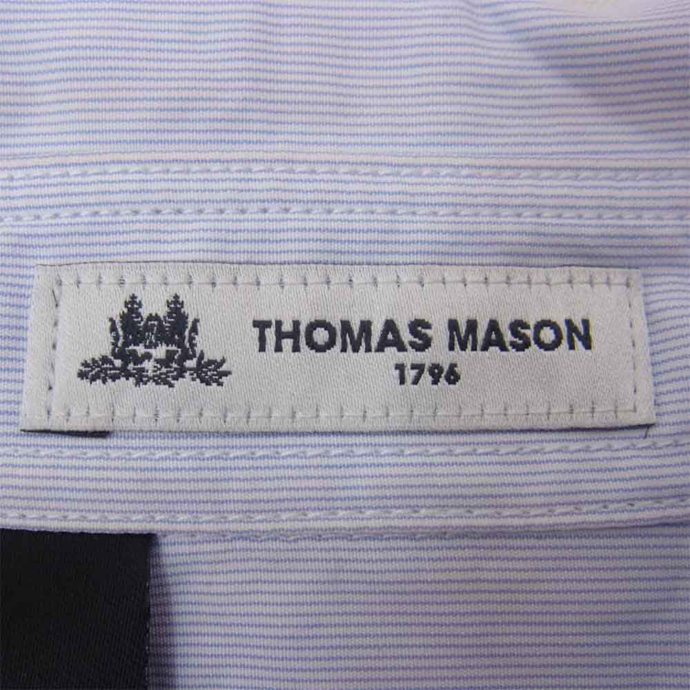 N.HOOLYWOOD エヌハリウッド 20SS 292-SH07-004 COMPILE THOMAS MASON コットンブロード ヘア ストライプ ビッグ シャツ ライトブルー系 38【中古】