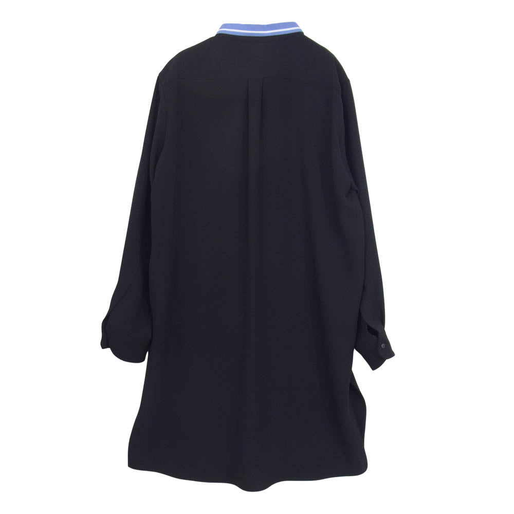 クルニ 20-SS-048 STUDIOUS 別注 クレリック ロング シャツ ブラック系 1【中古】