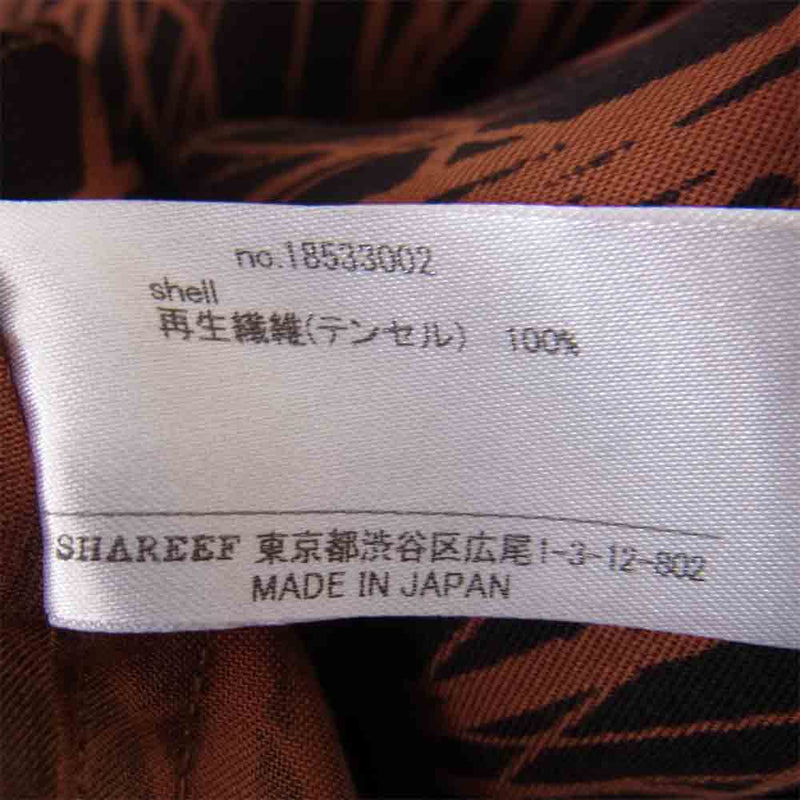 SHAREEF シャリーフ 18533002 ショート丈 総柄 シャツ ジャケット