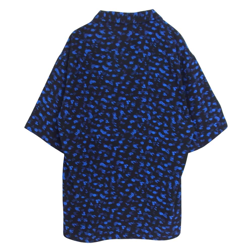 LAD MUSICIAN ラッドミュージシャン 19SS 2319-114 DECHINE BIG S/S SHIRT INKJET HAZED FLOWER 花柄 ビッグ シャツ ブルー系 42【中古】