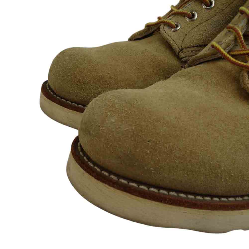RED WING レッドウィング 8167 6INCH CLASSIC ROUND TOE クラシック ラウンドトゥ スエード ブーツ 羽根タグ ベージュ系 US7.5E【中古】