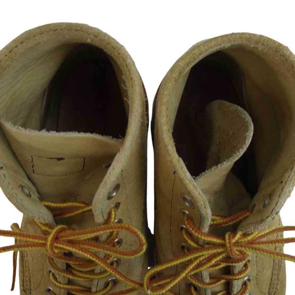 RED WING レッドウィング 8167 6INCH CLASSIC ROUND TOE クラシック ラウンドトゥ スエード ブーツ 羽根タグ ベージュ系 US7.5E【中古】