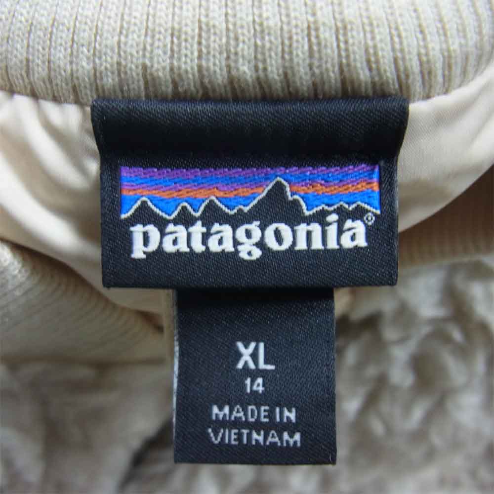 patagonia パタゴニア 65415 Girls' Retro-X Bomber Jacket ガールズ レトロX ボマー ジャケット フリース ベージュ系 XL【中古】