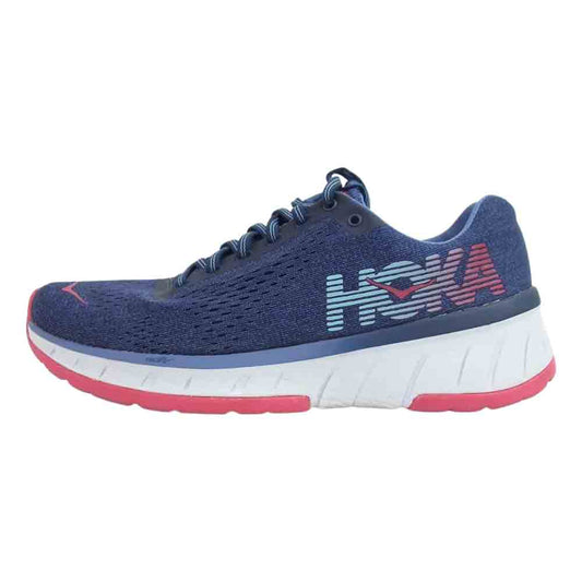 HOKA ONE ONE ホカ オネオネ 1019282 ランニング シューズ スニーカー レディース ネイビー系 24.5cm【中古】