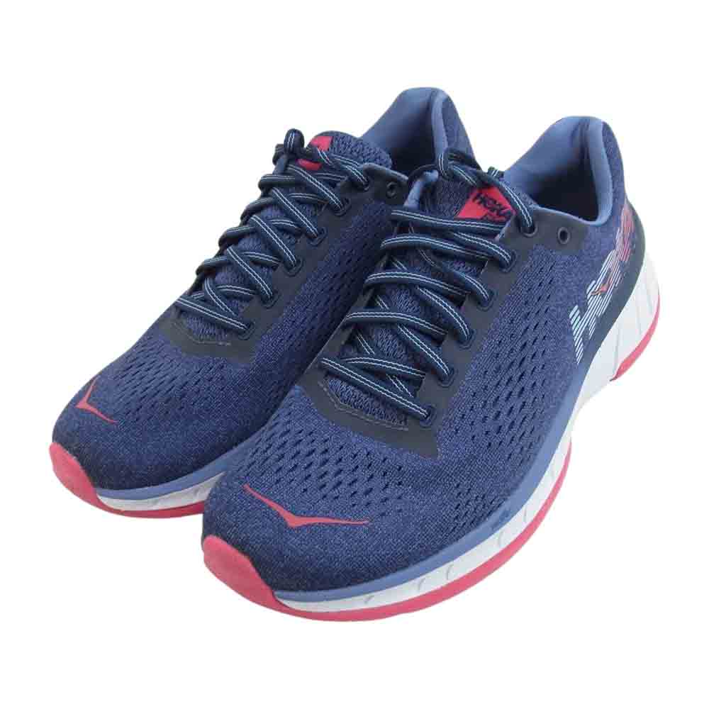 HOKA ONE ONE ホカ オネオネ 1019282 ランニング シューズ スニーカー レディース ネイビー系 24.5cm【中古】